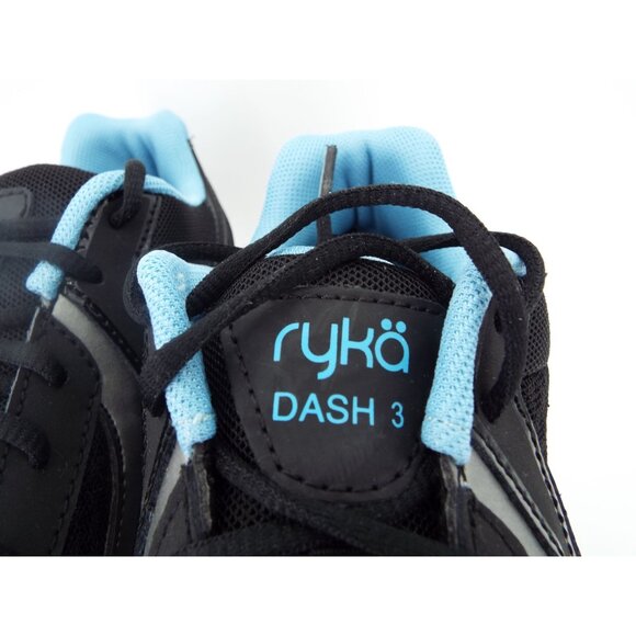 Ryka Dash 3 Black and Blue Comfort Walking Shoes Size 7W Wide Width NEW - Picture 10 of 13